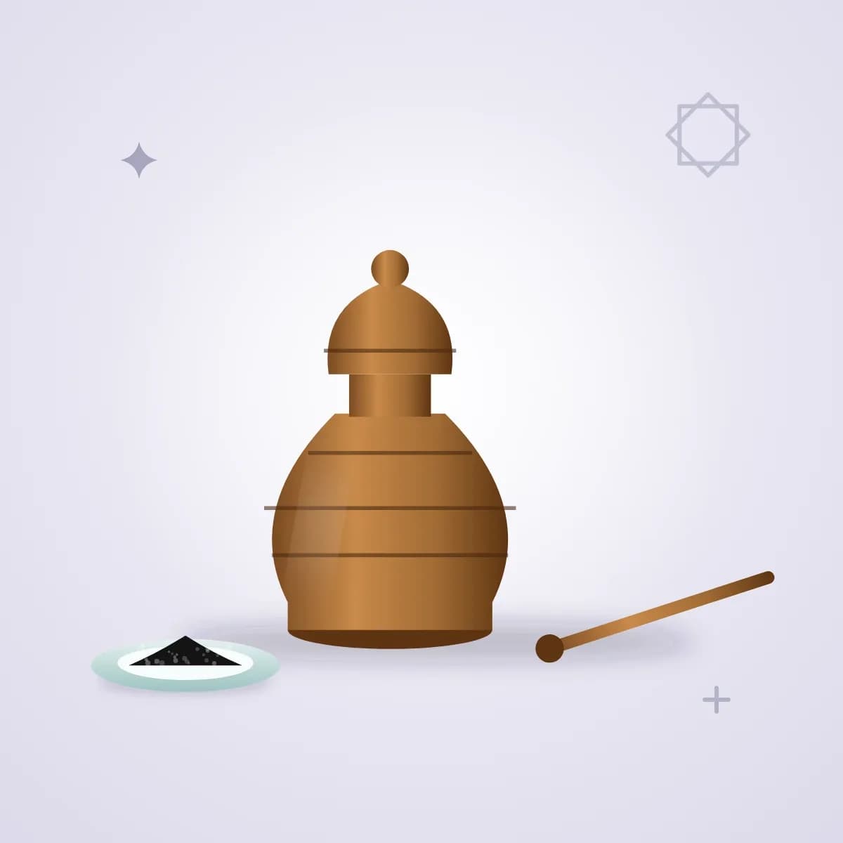 سرمه‌دان چوبی دست‌ساز با سرمه