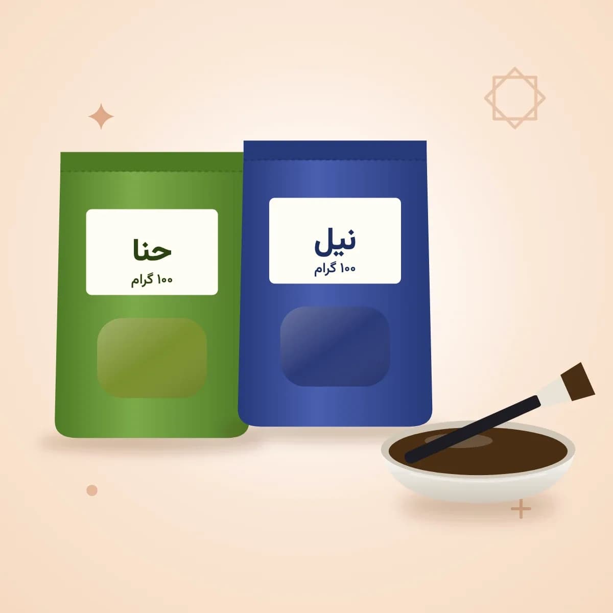 حنا و نیل برای رنگ مو